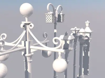 Historic light pole 3D print model