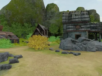 Abandoned Village Ruins 3D model