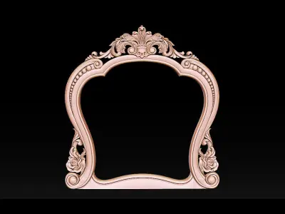  3D Frame - Wood Carving STL Model for CNC Router 3D print model