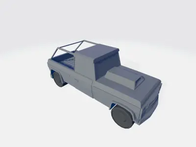 Pickup Truck  Low-poly 3D model
