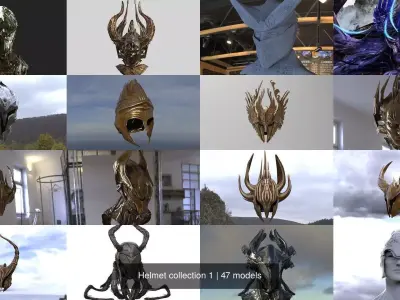 Helmet collection 1 lord of rings mask 3D Model Pack