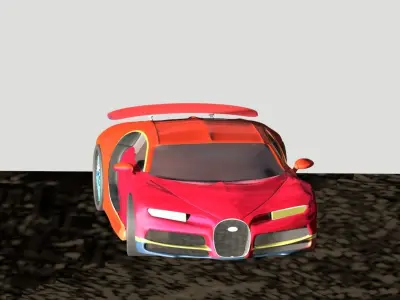 Bugati car model Free low-poly 3D model