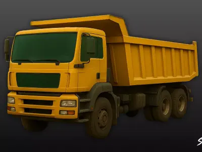 Dump Truck Low-poly 3D model purchase