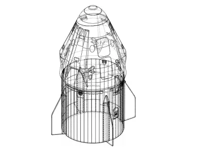 space ship 3D model 15