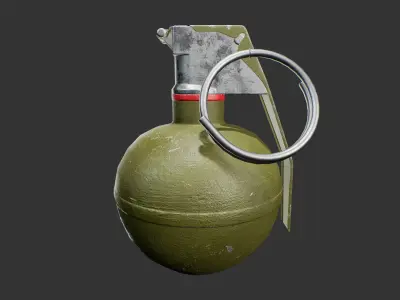 M33 Frag Grenade Low-poly 3D model