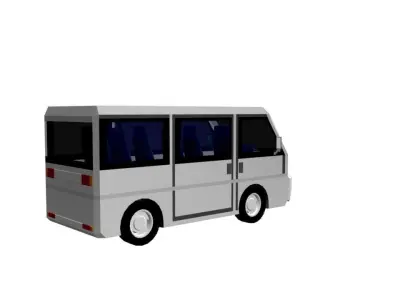 Micro Van  Low-poly 3D model