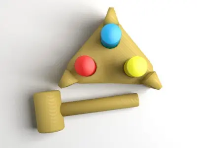 Pinboard Toddler Toy 3D model