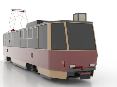 Tatra T6A2 Low Low-poly 3D model