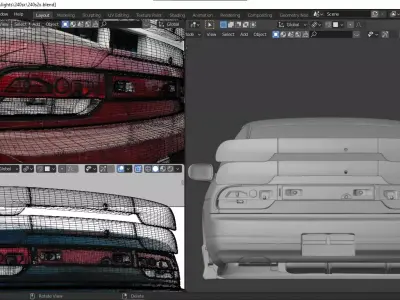 240SX DMAX Crystal Taillights 3D model