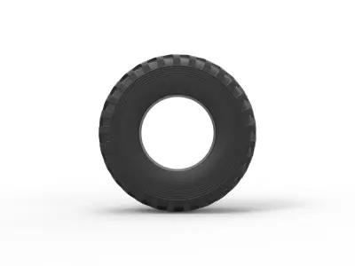 Military truck tire 3 Scale 1 to 10 3D print model