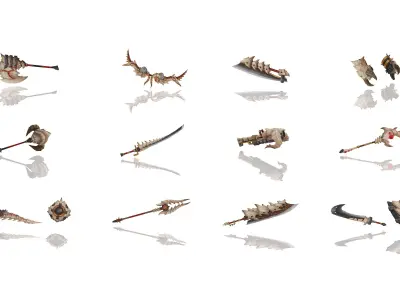 Volcano King Weapons 3D Model Pack