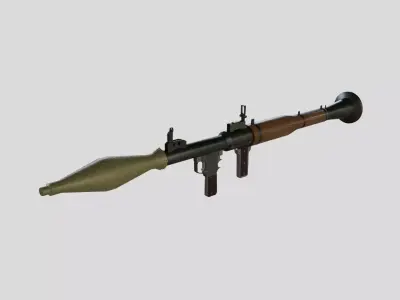RPG 7 Rocket Grenade Launcher Low Poly Low-poly 3D model