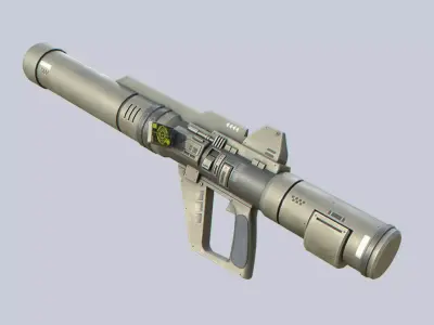 Scifi bazooka Low-poly 3D model order