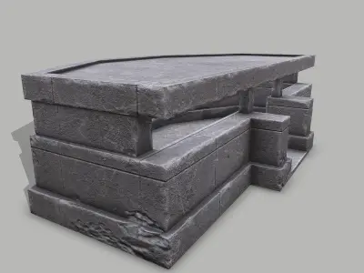 Military Bunker 7 Low-poly 3D model