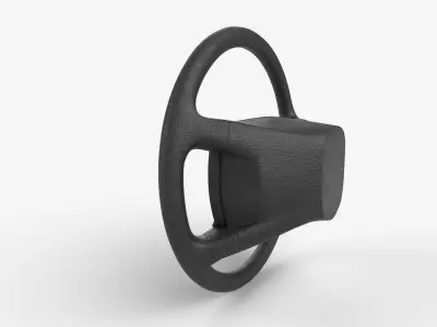 Mercedes-Benz 300 Series Steering Wheel Low-poly 3D model