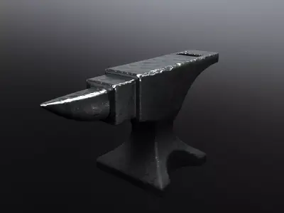 The ancient metal anvil 3D model