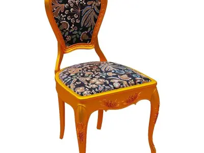 Classical Dining chair Low-poly 3D model