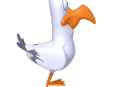 Bird Cartoon 3D model purchase