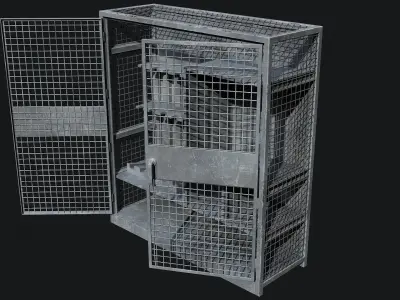 Large Military Storage Locker - Game Ready PBR Low-poly 3D model