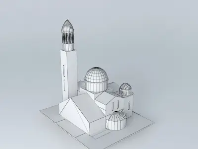 Church Notre Dame in Ribérac Free 3D model