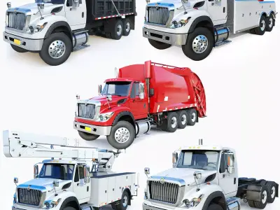 WorkStar 7600 Trucks 3D Model Pack