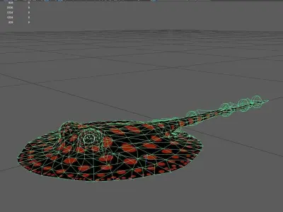 Stingray Low-poly 3D model