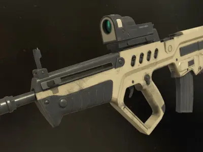 Tar 21 Assault Rifle Low-poly 3D model