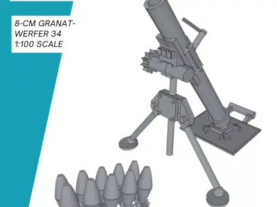 8-cm Granatwerfer 34 3D print model