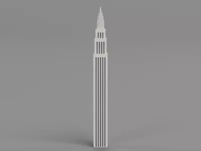 Paper Skyscraper V4 Low-poly 3D model