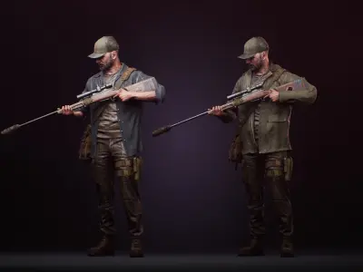 Aiden Stallhart - Character Survival Low-poly 3D model
