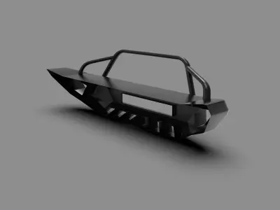 Matrix Front Bumper with Pre-Runner Guard Low-poly 3D model