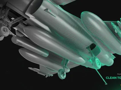 Rafale Fighter Jet Low-poly 3D model