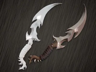 Fantasy Dagger 4  Low-poly 3D model