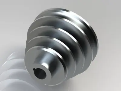 Step cone pulley  Free 3D model