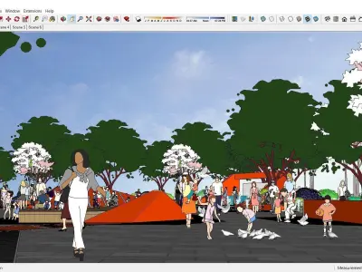 Sketchup Landscape Park J1 3D model