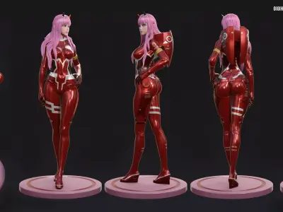 Zero Two From Darling In the FranXx 3D print model