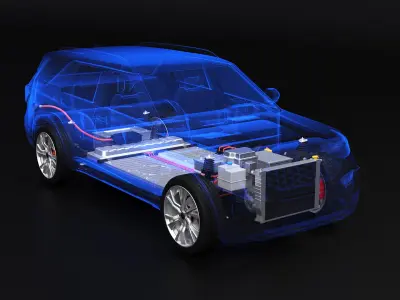 Electric Automobiles X-Ray Colletion 3D model