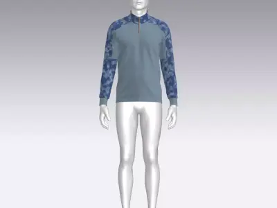 Military T-shirt Low-poly 3D model