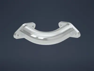 Flanged 90 Degree Elbow Free 3D model