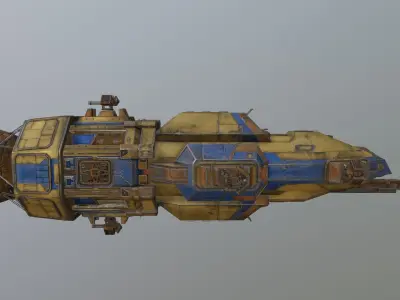 military spaceship 3D model