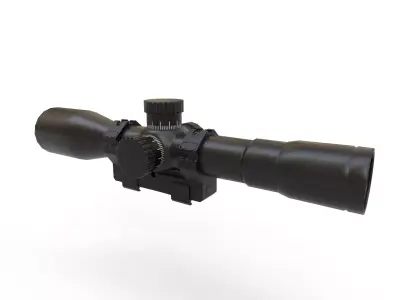 rifle  scope  Low-poly 3D model