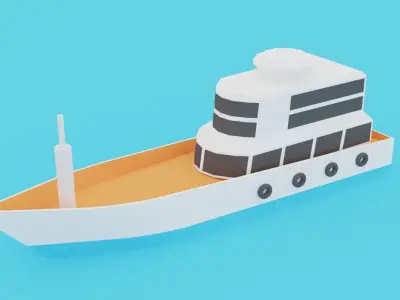 POLYGRUNT - 12 Low Poly Water Craft Pack  or Sea Vehicle Pack Low-poly 3D model