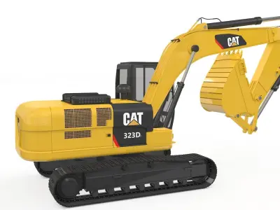 Excavator Medium Rigged 3D model