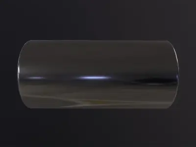 Silver Cylinder 3D Model Low-poly 3D model