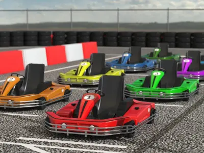 Go Kart Track Collection 3D model