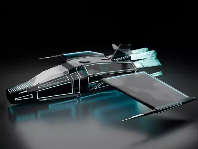 Sci Fi Air Craft Free 3D model