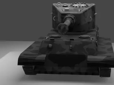 Military Tank Low-poly 3D model get