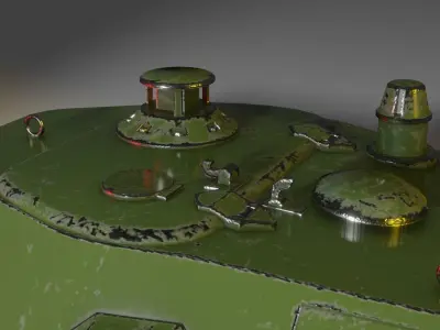 T34-40 Low-poly 3D model