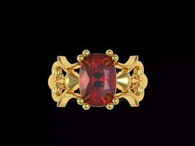 Cushion Red Ladies Ring 3D print model