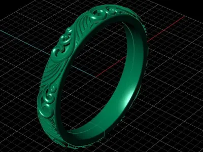 Carved design band 3D print model